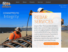 Tablet Screenshot of integrityrebarplacers.com